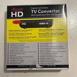 Access HD Digital To Analog TV Converter w/Remote Control DTA1080D